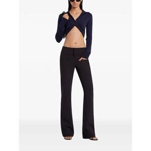 Courrèges Twist Light Wool Crop Top in Abyss S